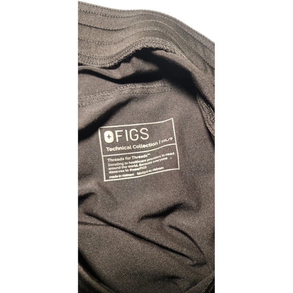 FIGS Technical Collection Black Scrub Pants Womens XXL P Hospital Nurse ER RN - Picture 6 of 6